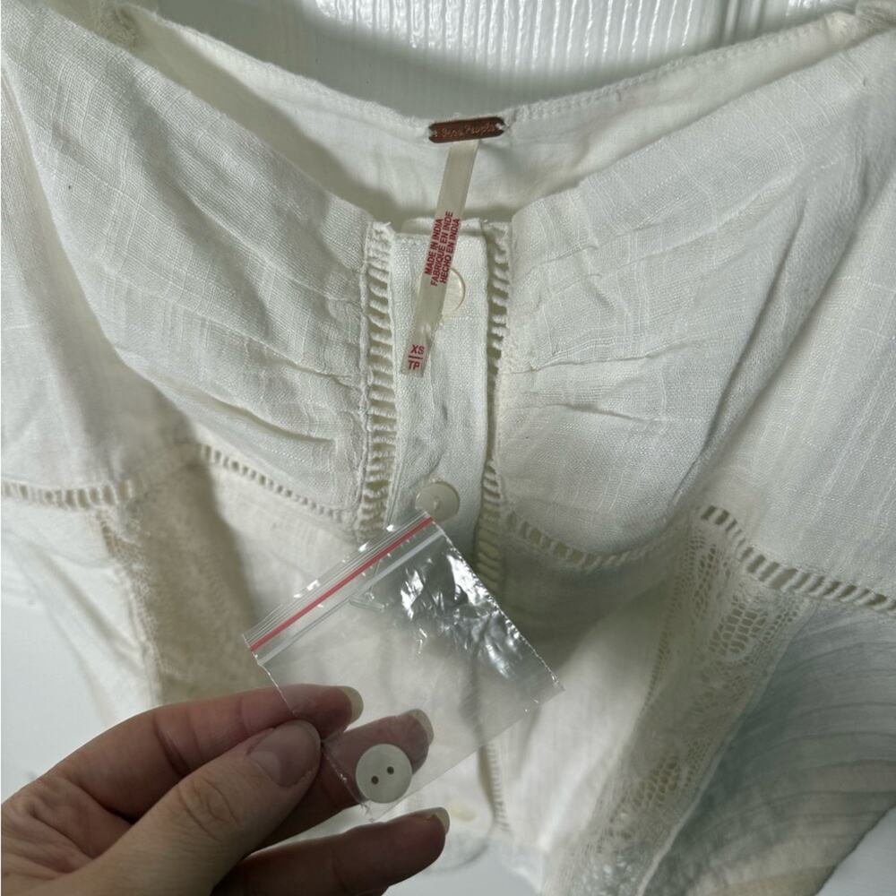 Free People Bali Alana Top & Pant Set in White  XS - Picture 11 of 14